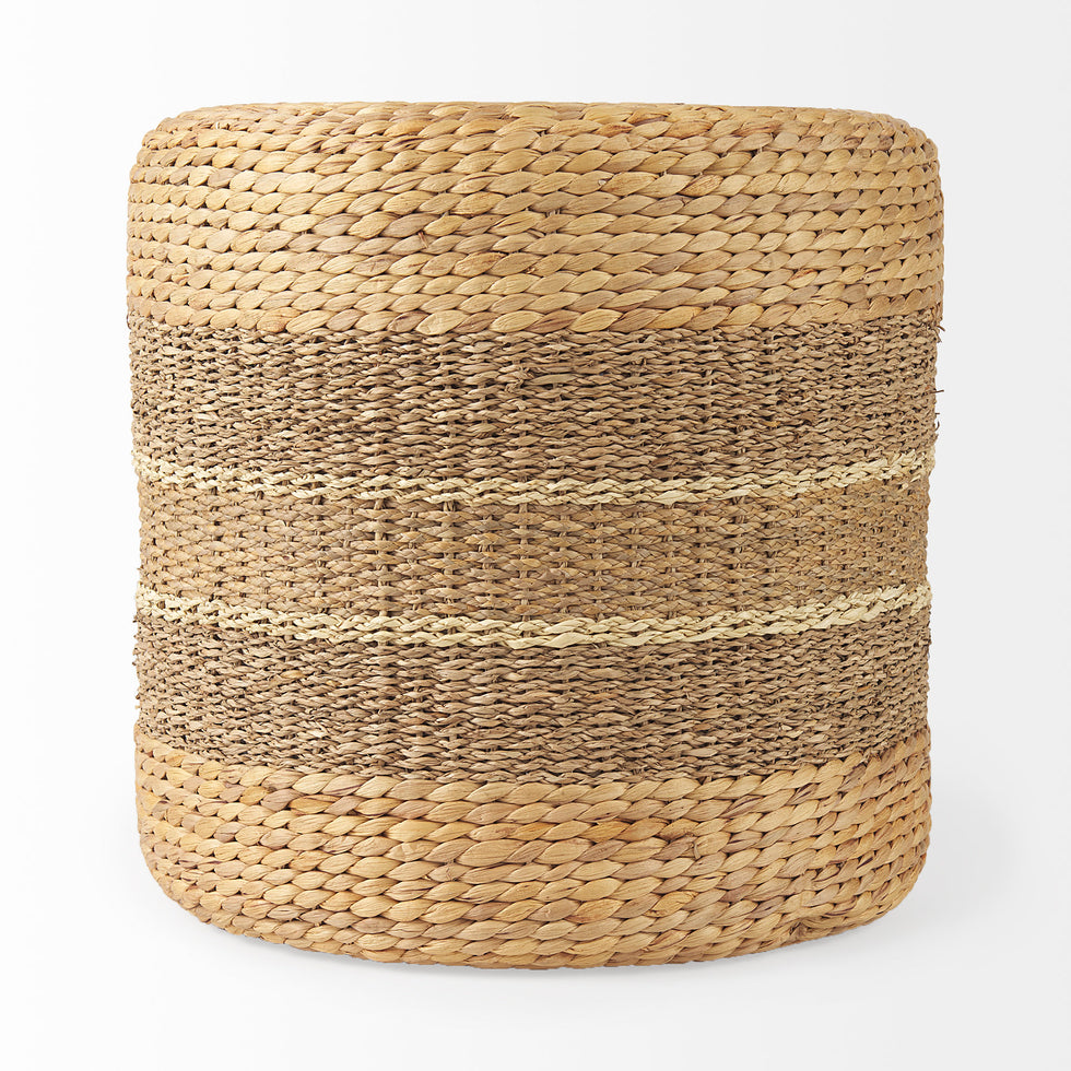 Mercana - Maya Pouf in Brown, Seagrass