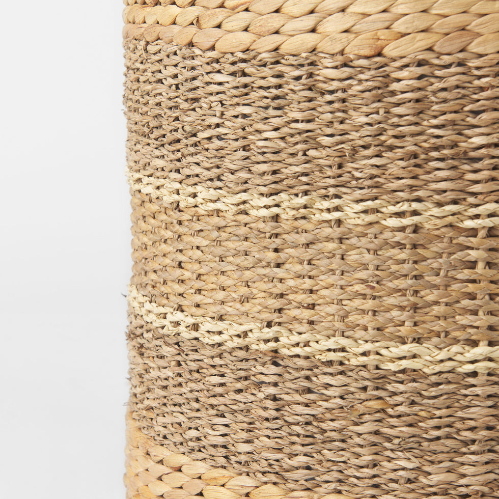 Mercana - Maya Pouf in Brown, Seagrass
