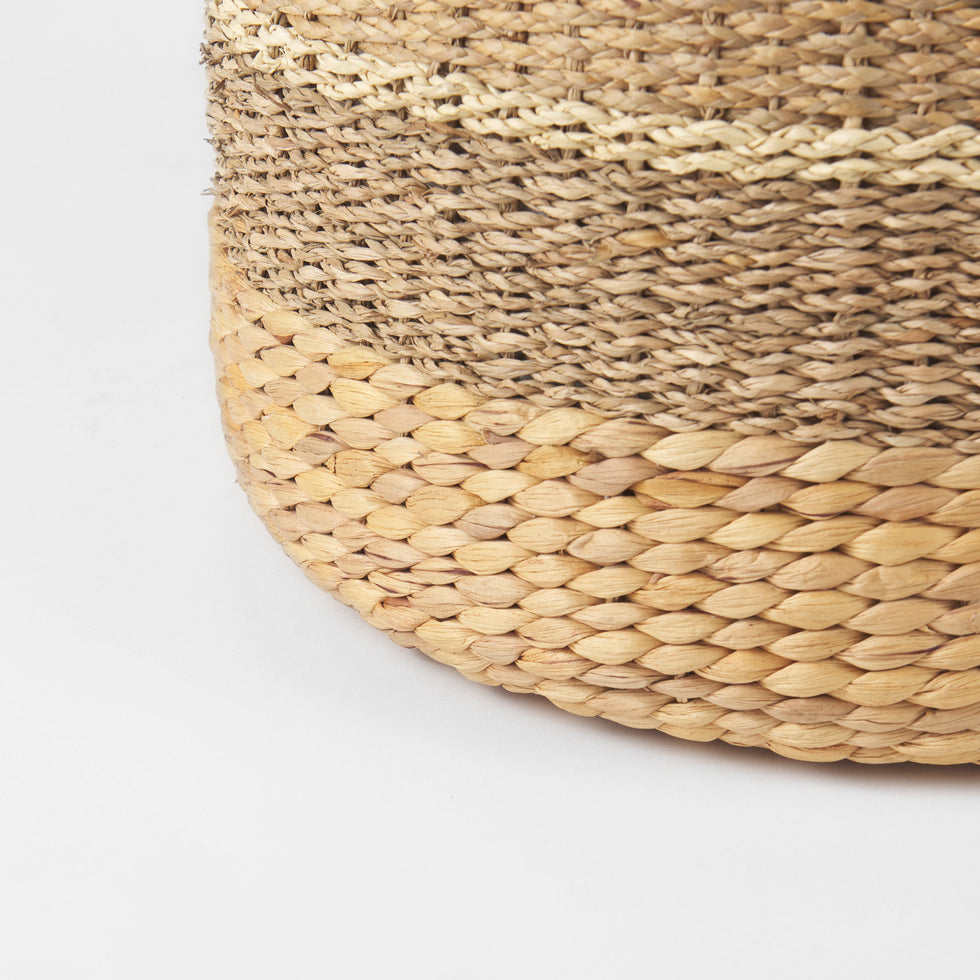 Mercana - Maya Pouf in Brown, Seagrass