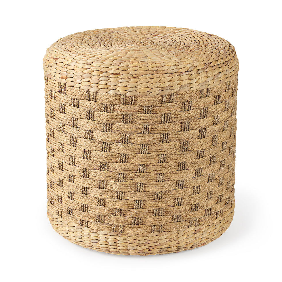 Mercana - Michelle Pouf in Brown, Seagrass