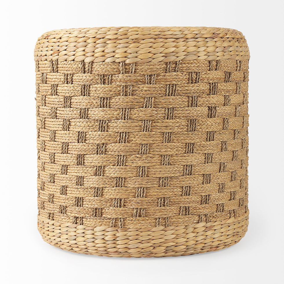 Mercana - Michelle Pouf in Brown, Seagrass