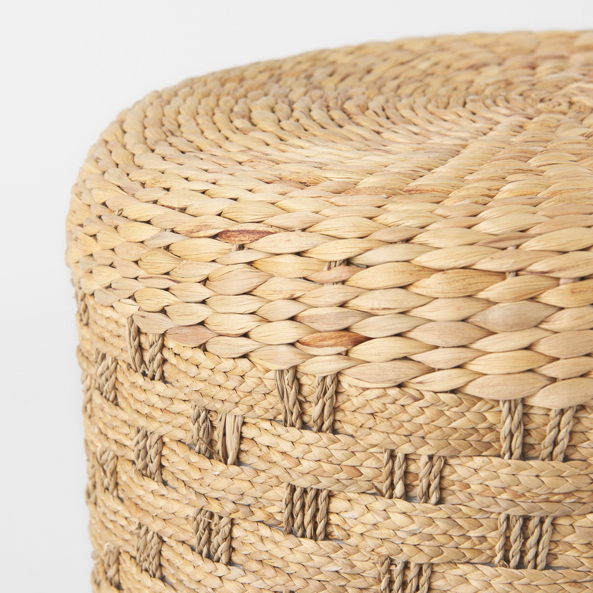 Mercana - Michelle Pouf in Brown, Seagrass