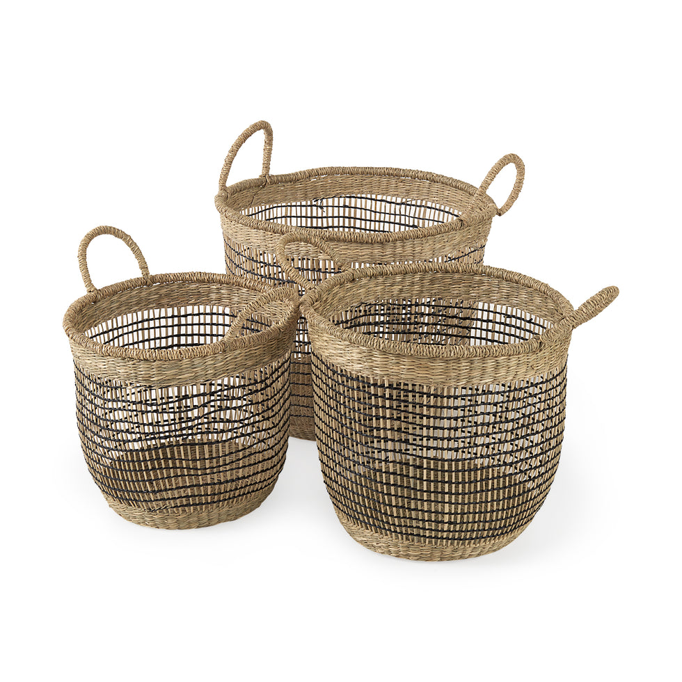 Mercana - Triopas Basket in Brown, Seagrass