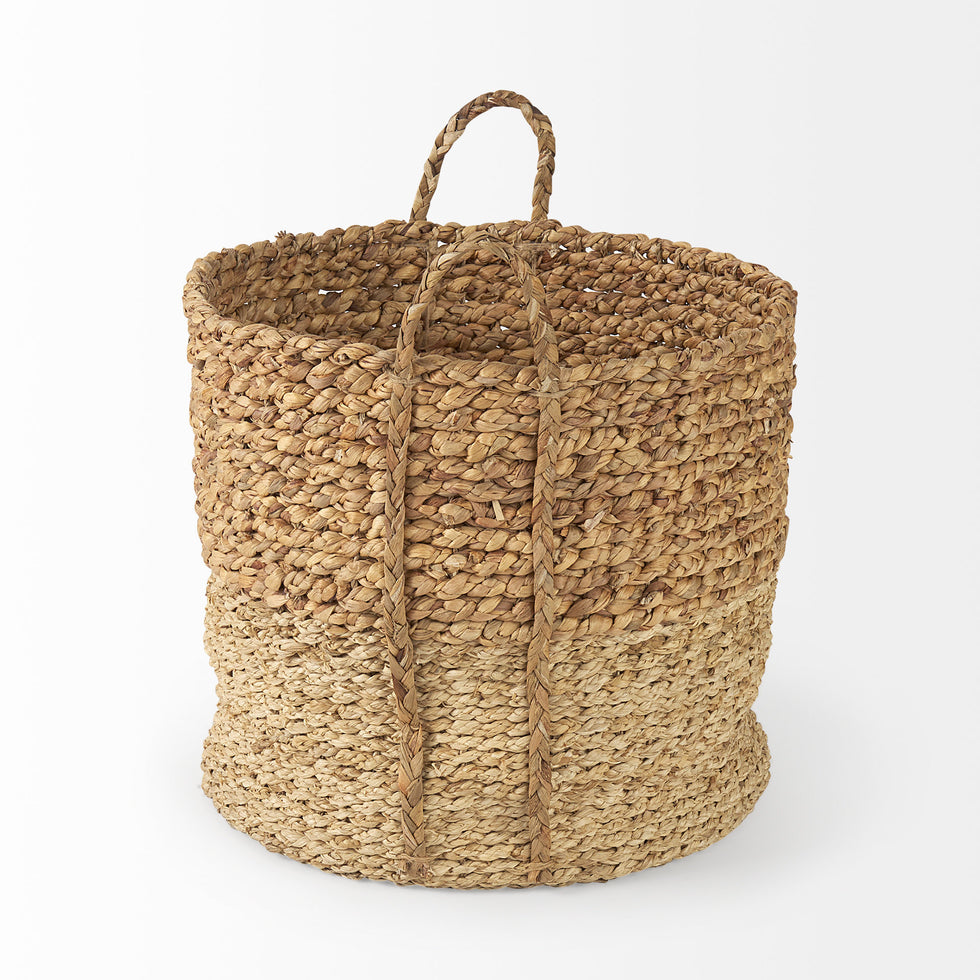Mercana - Morocco Basket in Brown, Water Hyacinth