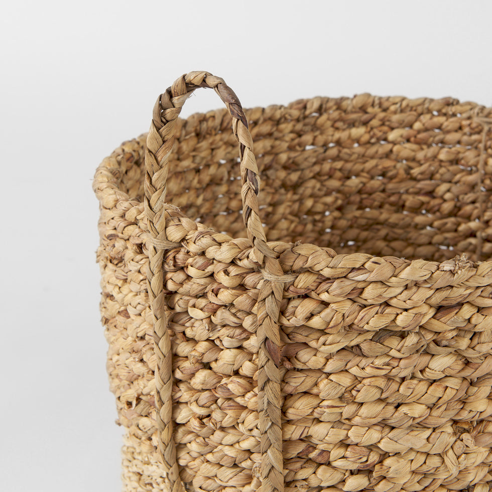 Mercana - Morocco Basket in Brown, Water Hyacinth