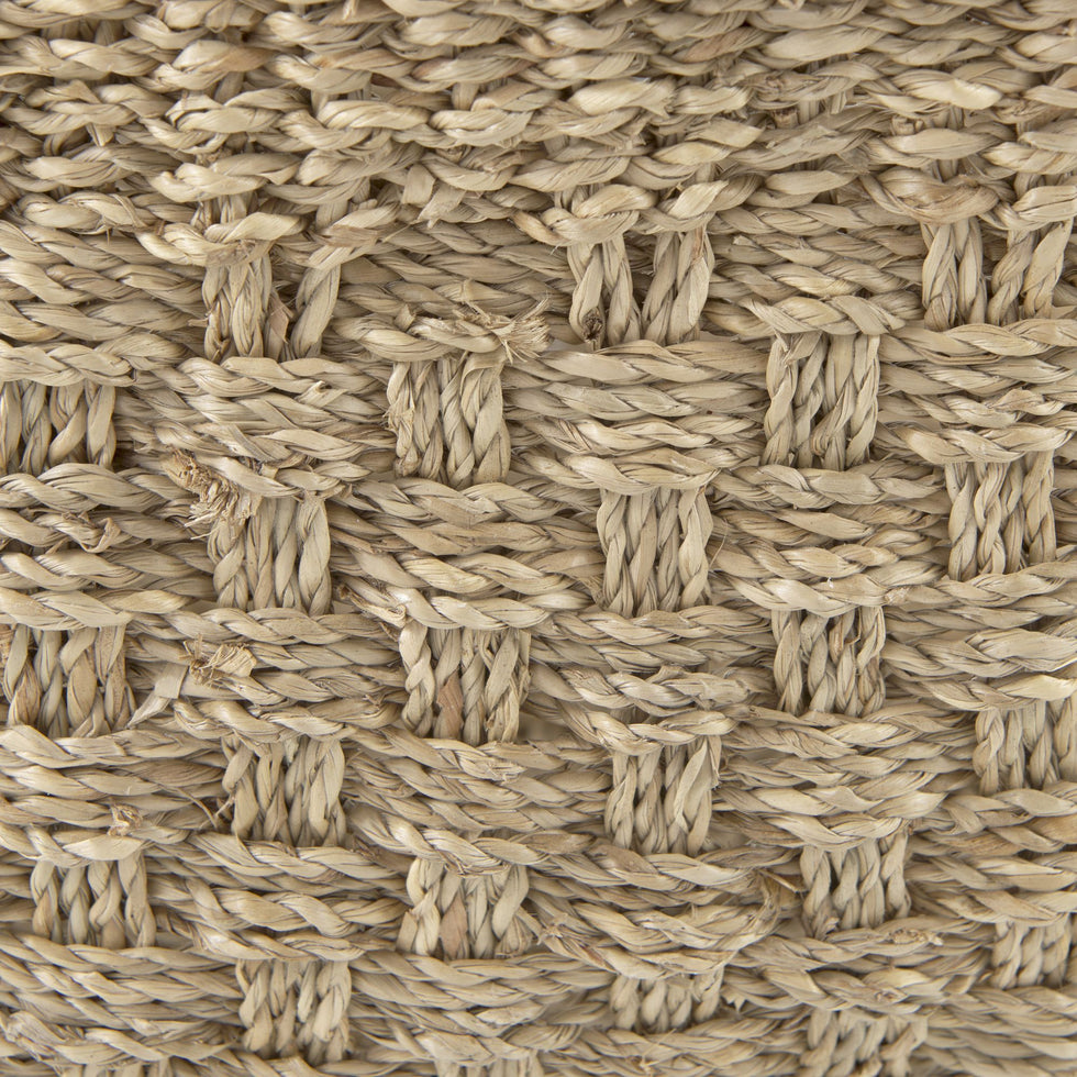 Mercana - Emra Light Brown Seagrass Rectangular Basket/Handles (Set of 3)