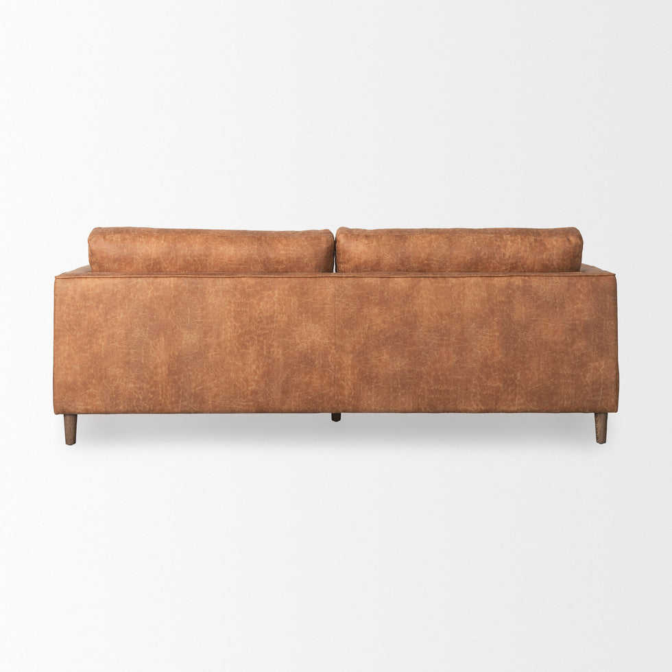 Mercana - Loretta Sofa in Red, Faux Leather