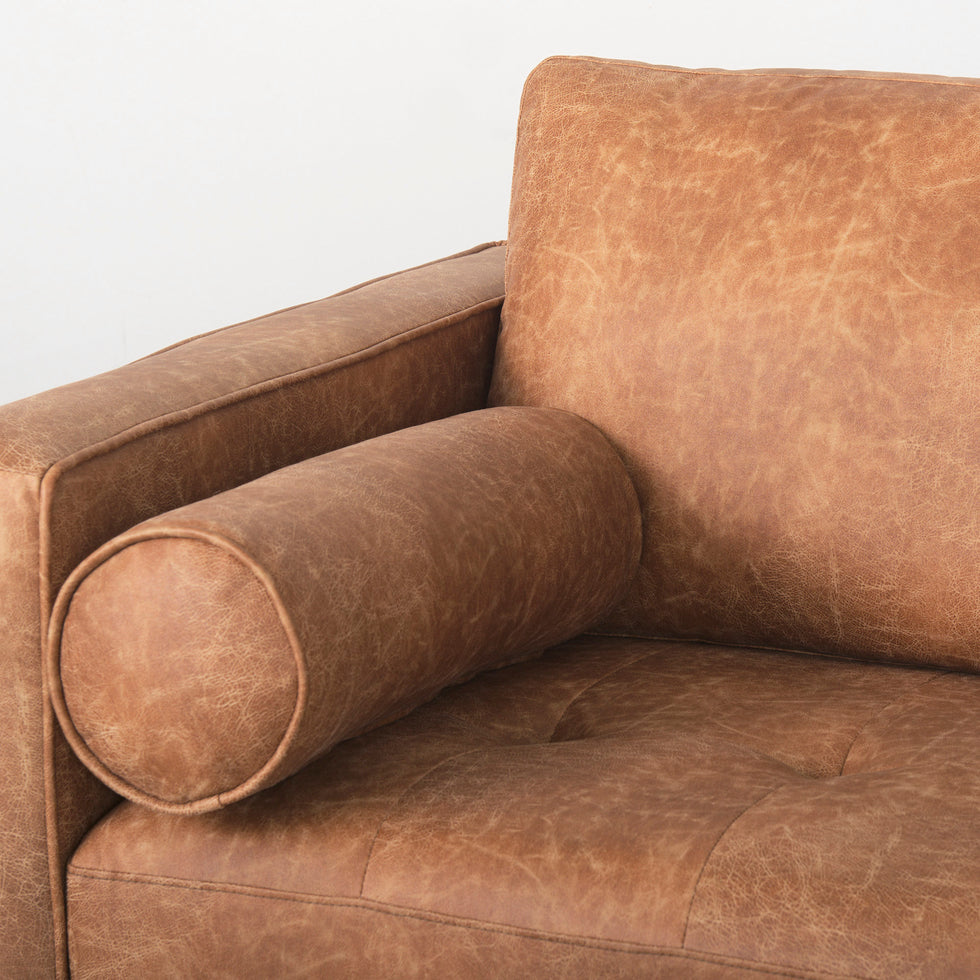 Mercana - Loretta Sofa in Red, Faux Leather
