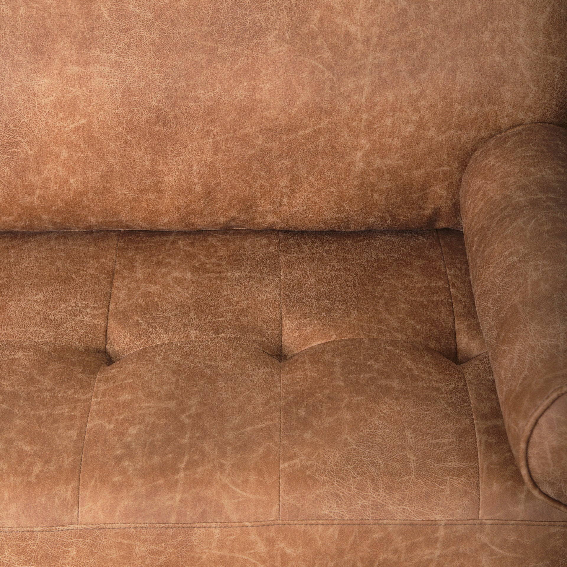 Mercana - Loretta Sofa in Red, Faux Leather