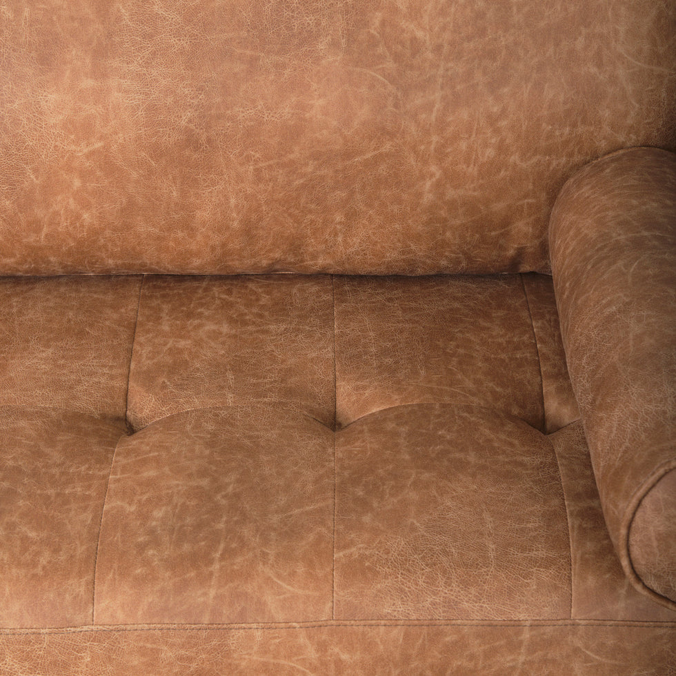 Mercana - Loretta Sofa in Red, Faux Leather