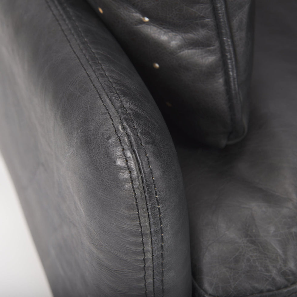 Mercana - Cochrane Accent Chair in Black, Leather