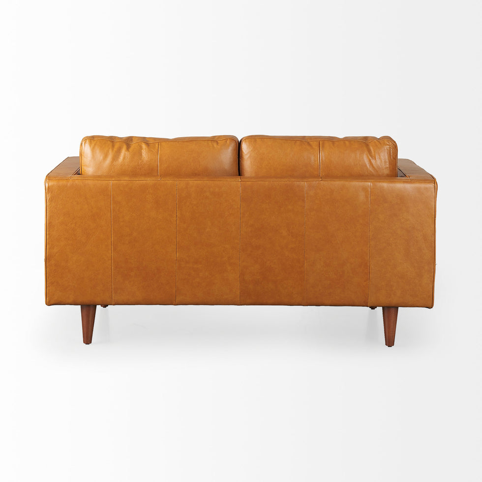 Mercana - Svend Loveseat in Tan, Leather