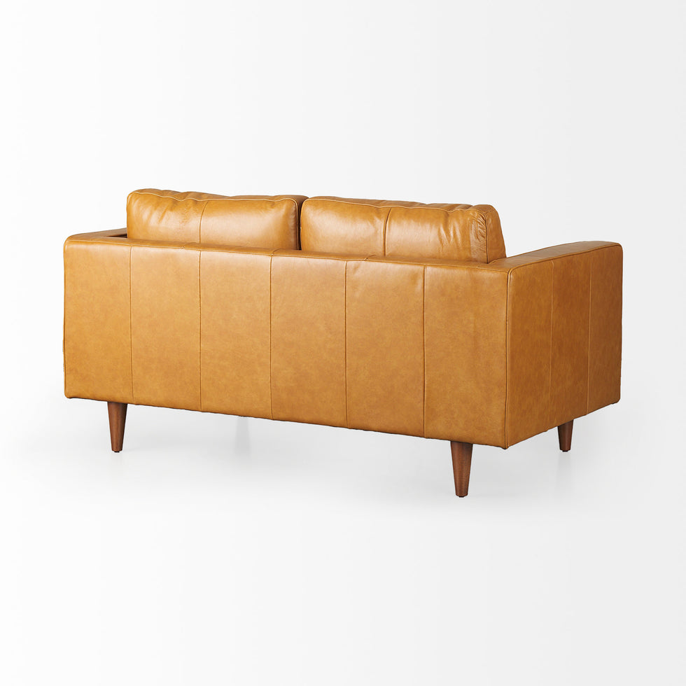 Mercana - Svend Loveseat in Tan, Leather
