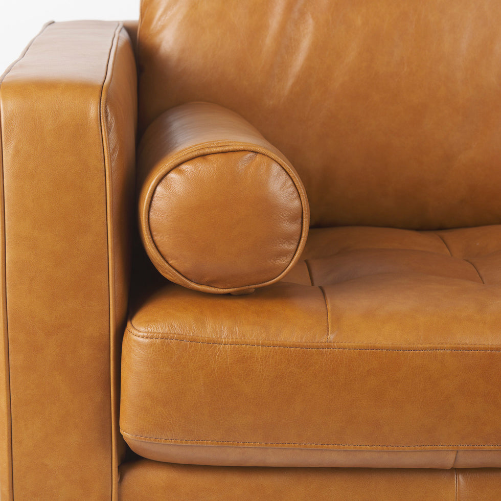 Mercana - Svend Loveseat in Tan, Leather