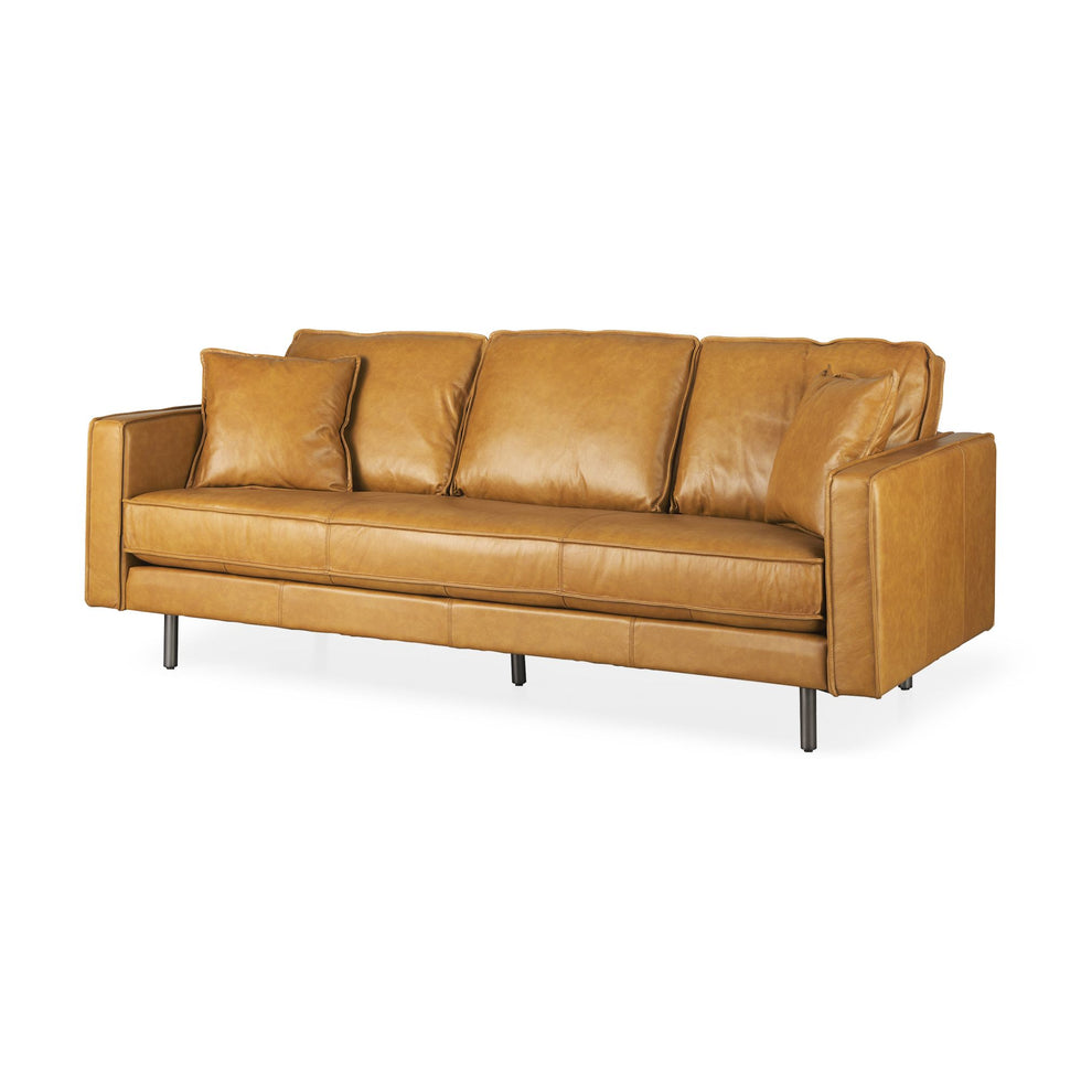 Mercana - D'Arcy 2 Seater Sofa in Tan, Leather