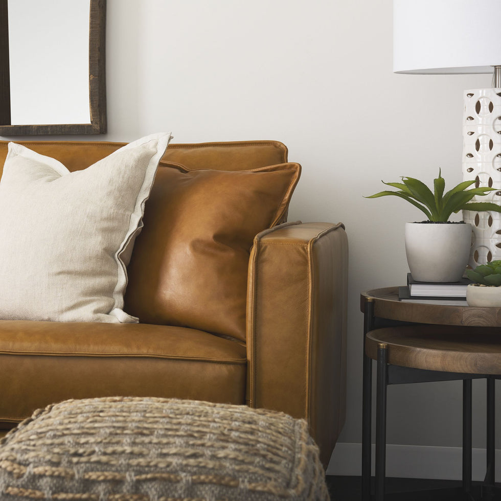 Mercana - D'Arcy 2 Seater Sofa in Tan, Leather