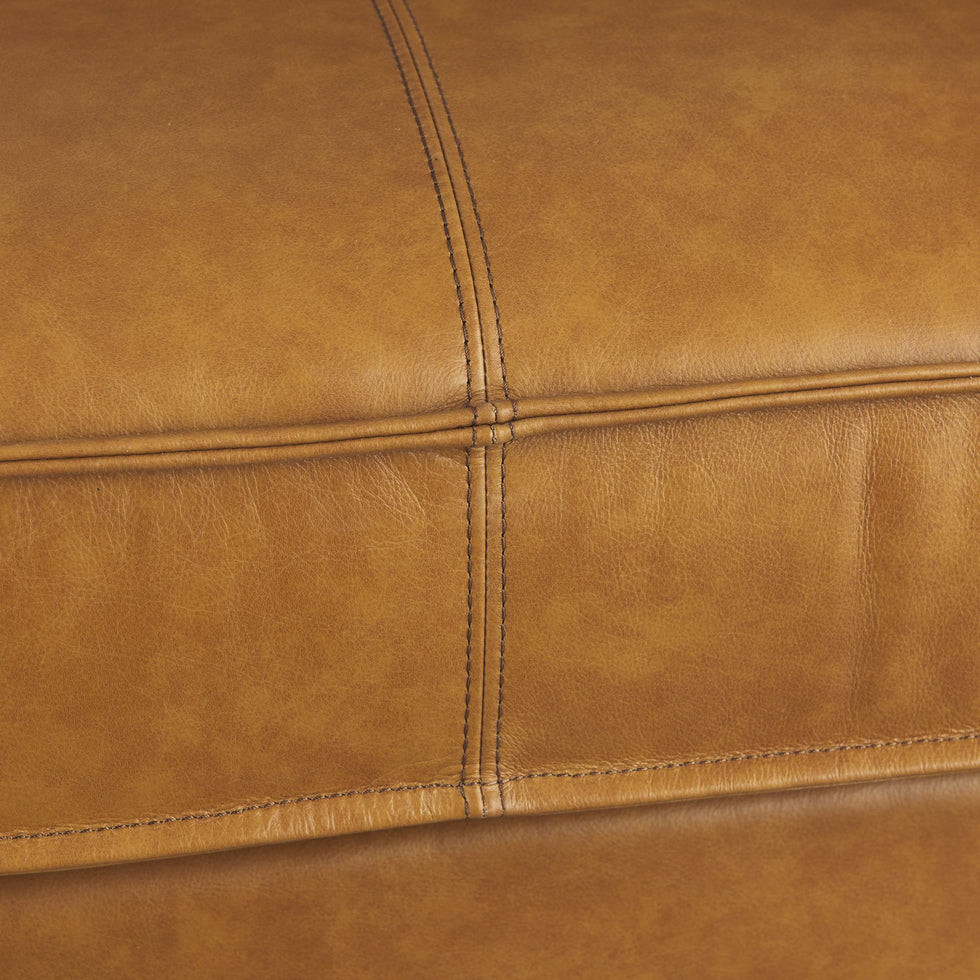Mercana - D'Arcy Loveseat in Tan, Leather