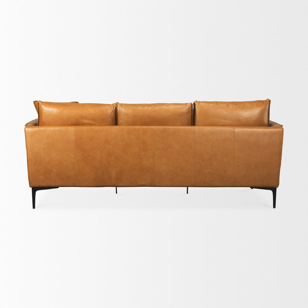 Mercana - Lake Como Sofa in Tan, Genuine Leather