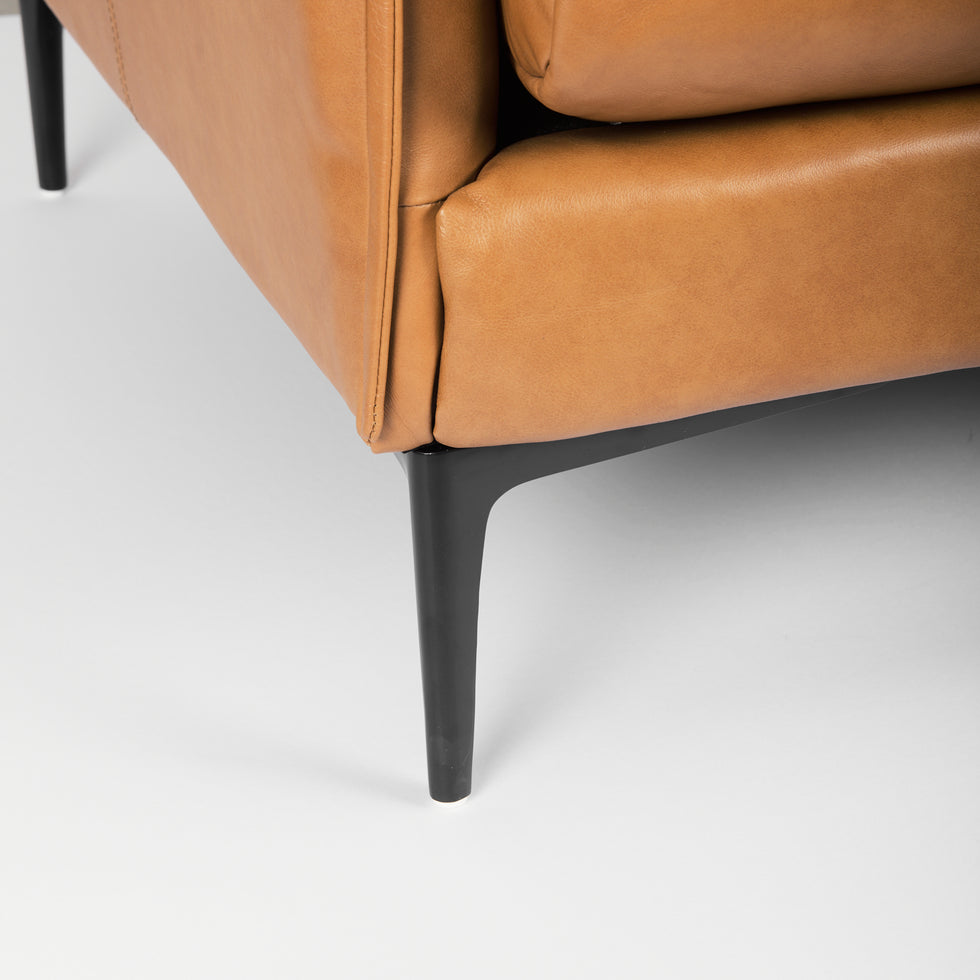 Mercana - Lake Como Sofa in Tan, Genuine Leather