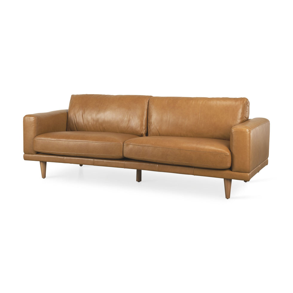 Mercana - Cedrick 2 Seater Sofa in Tan, Leather