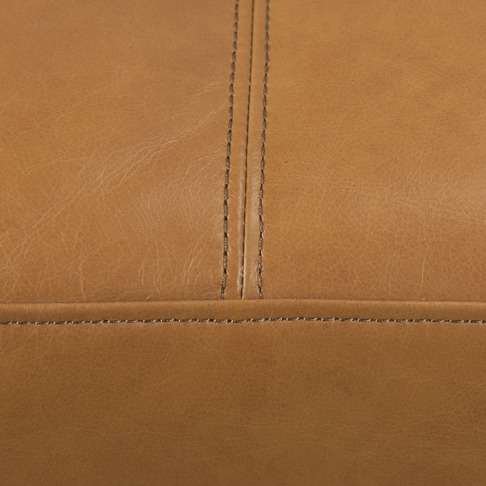 Mercana - Elton Right Chaise Sectional in Tan, Leather