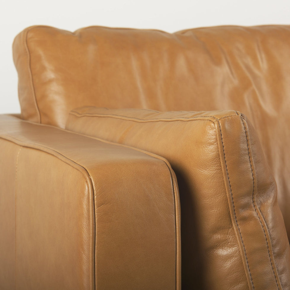 Mercana - Elton 2 Seater Sofa in Tan, Leather