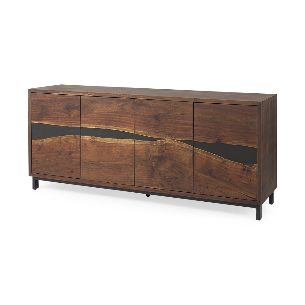 Mercana - Hemlock Sideboard in Brown, Solid Wood