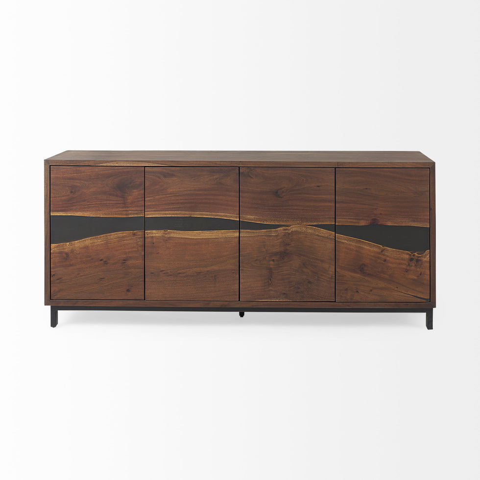 Mercana - Hemlock Sideboard in Brown, Solid Wood