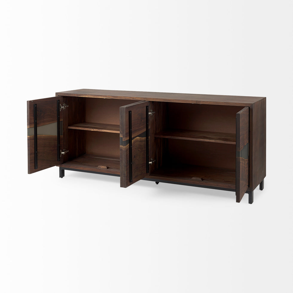 Mercana - Hemlock Sideboard in Brown, Solid Wood