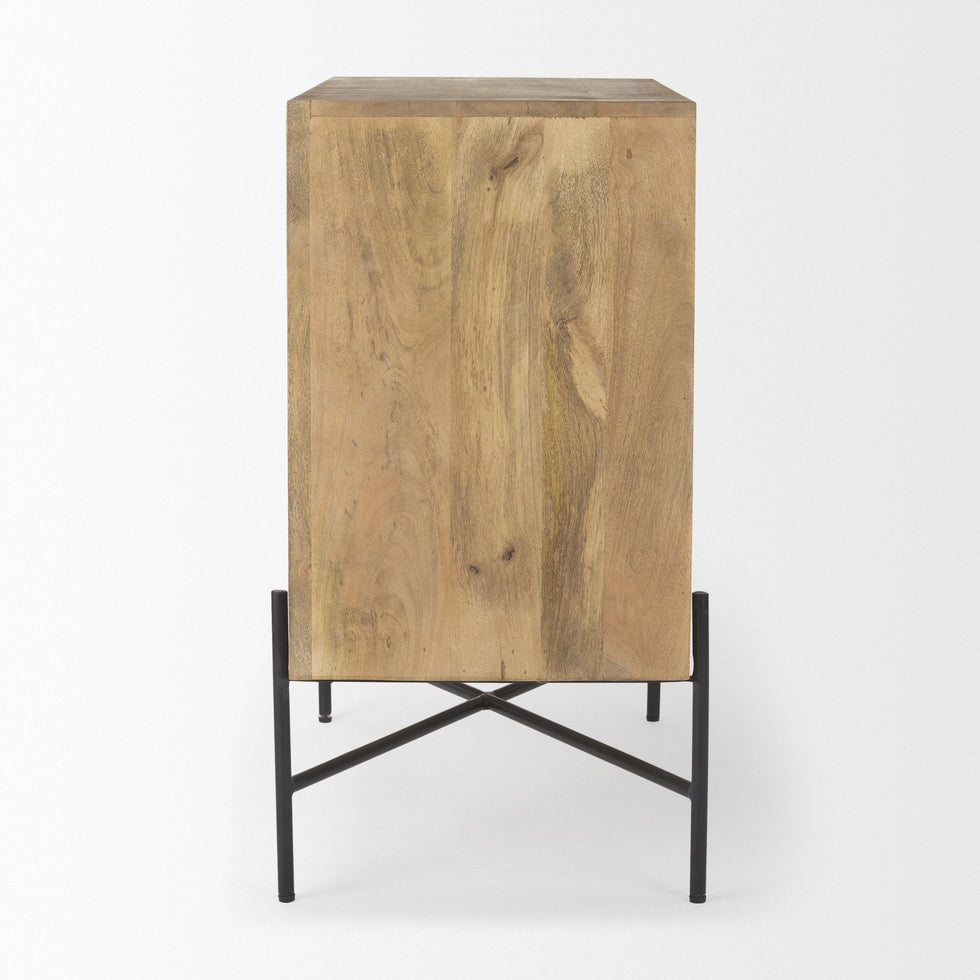 Mercana - Cairo 2 Door Wood and Metal Cabinet