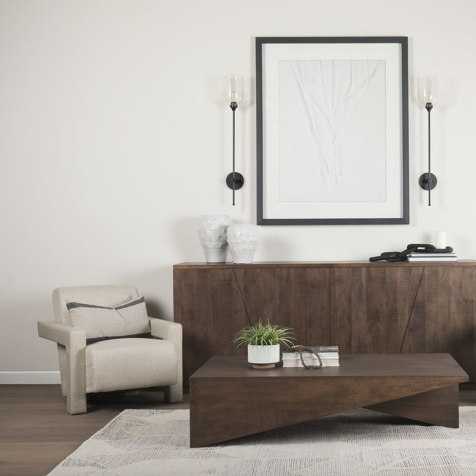 Mercana - West Coffee Table in Brown, Solid Wood