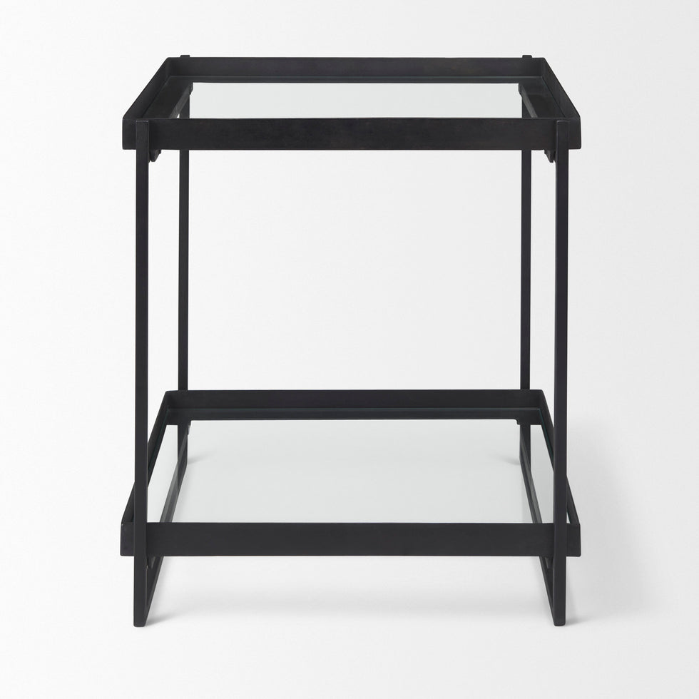 Mercana - Trey Accent Table in Black, Metal