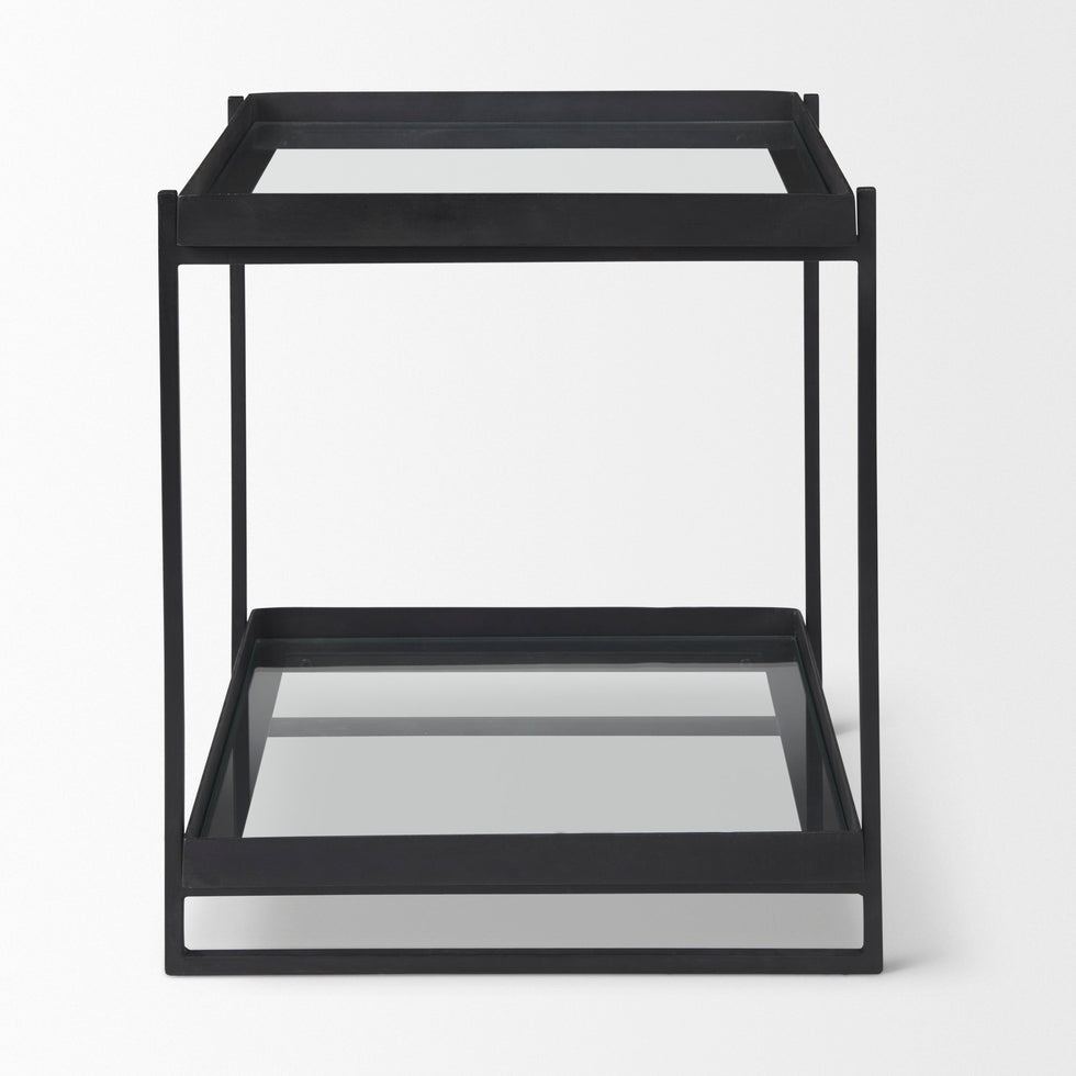 Mercana - Trey Accent Table in Black, Metal