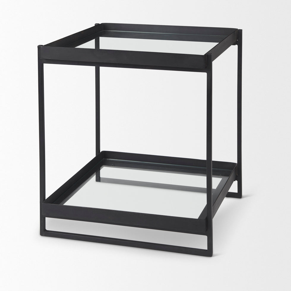Mercana - Trey Accent Table in Black, Metal
