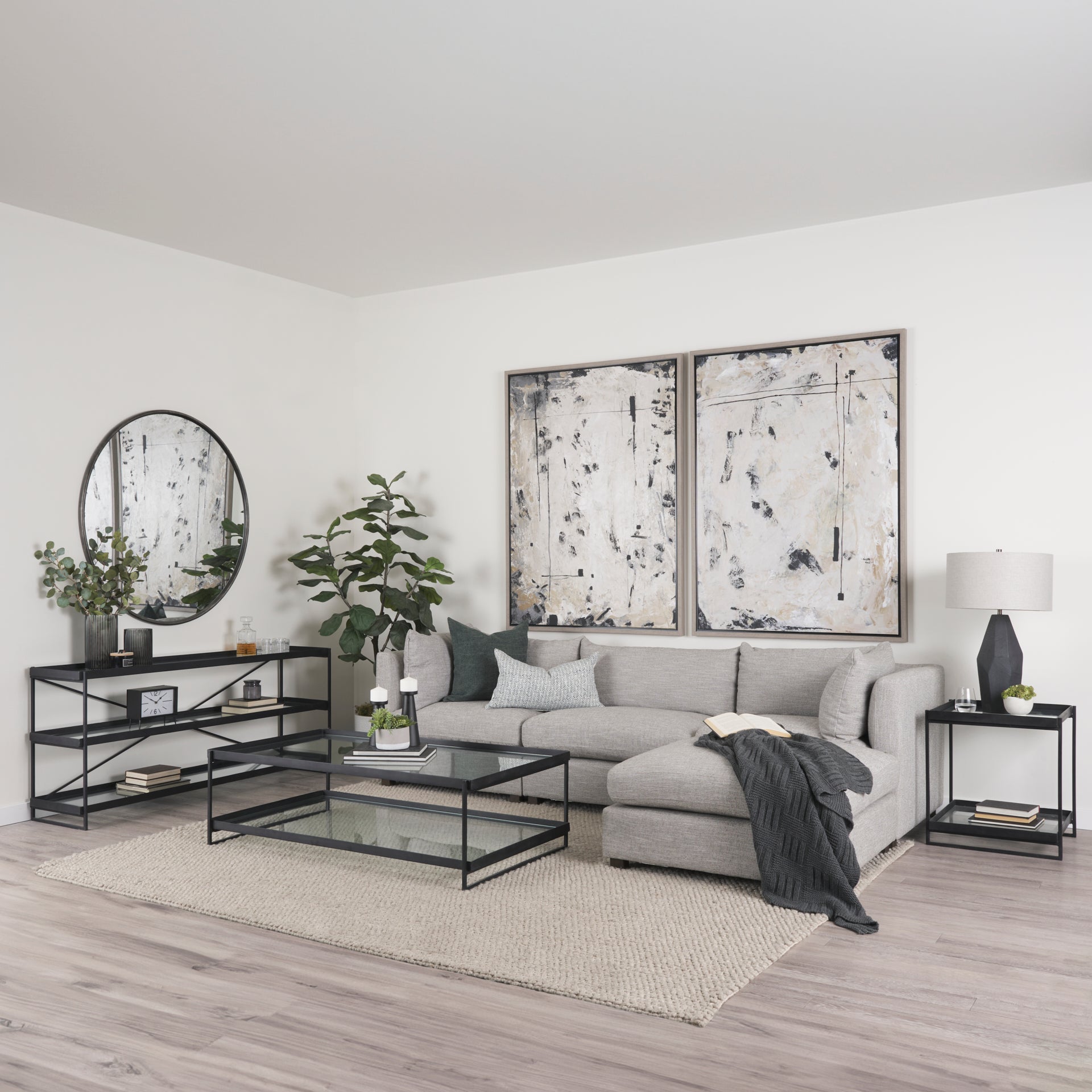 Mercana - Trey Accent Table in Black, Metal