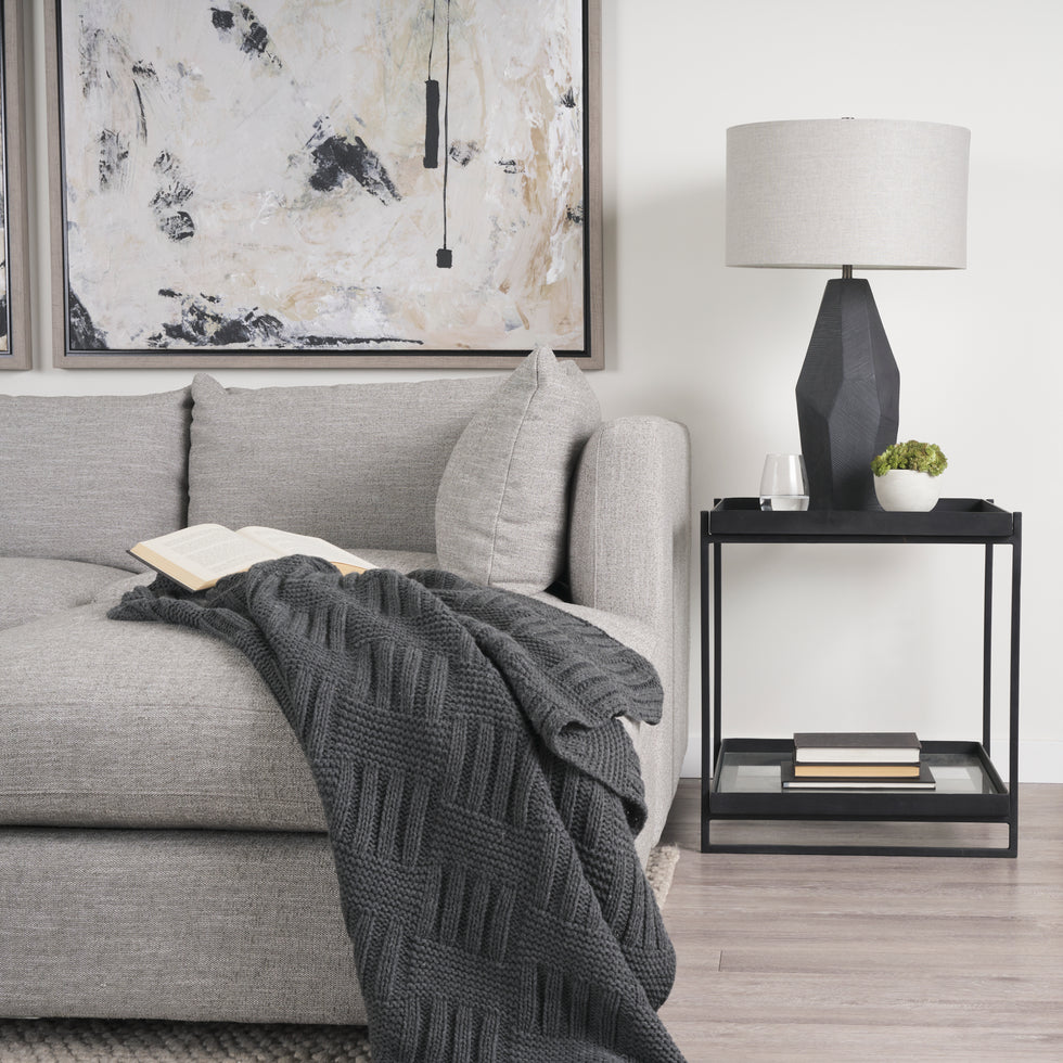 Mercana - Trey Accent Table in Black, Metal