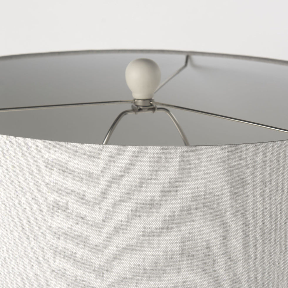 Mercana - Cato Cream Base with White Shade Table Lamp