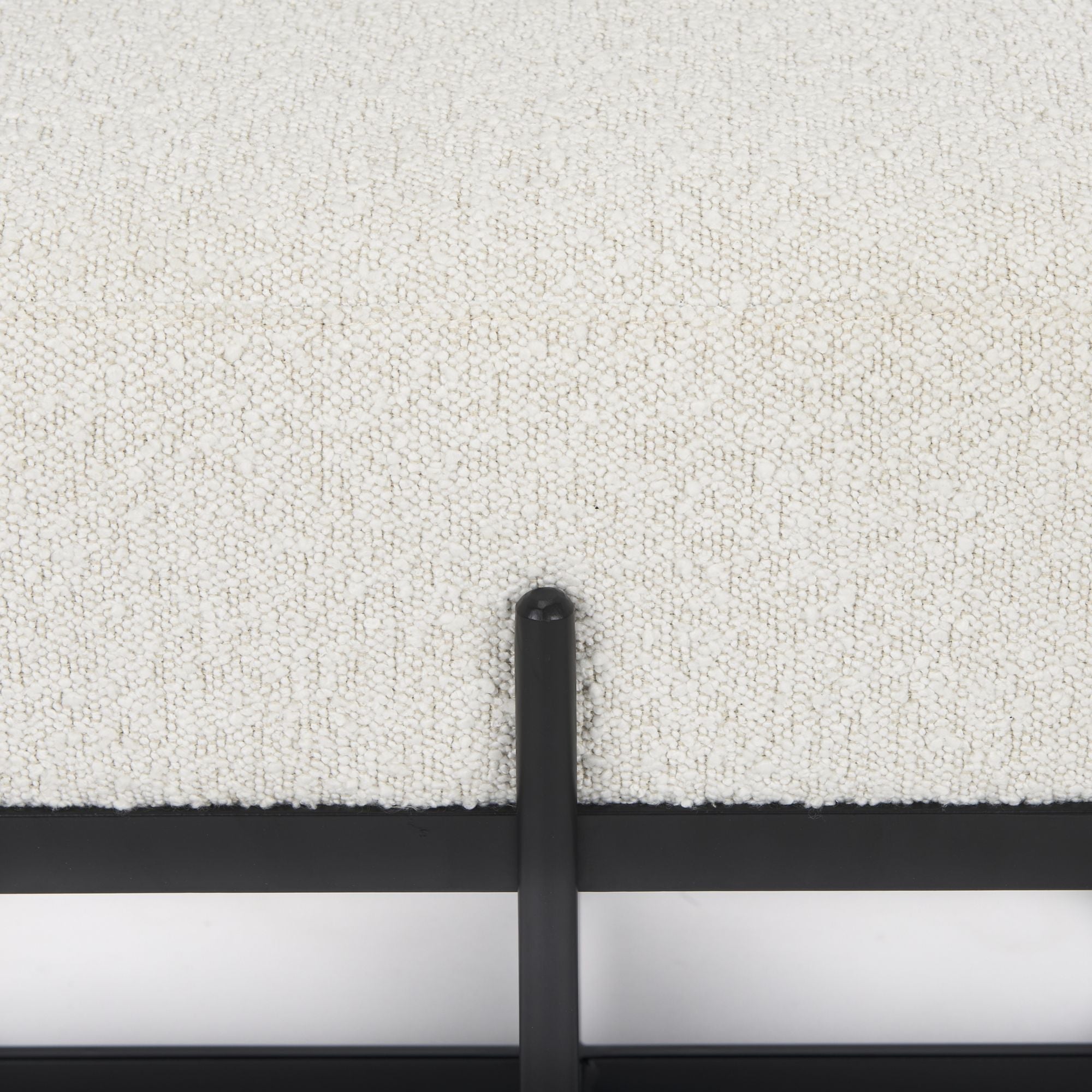 Mercana - Amelia Bench with Black Metal in Cream