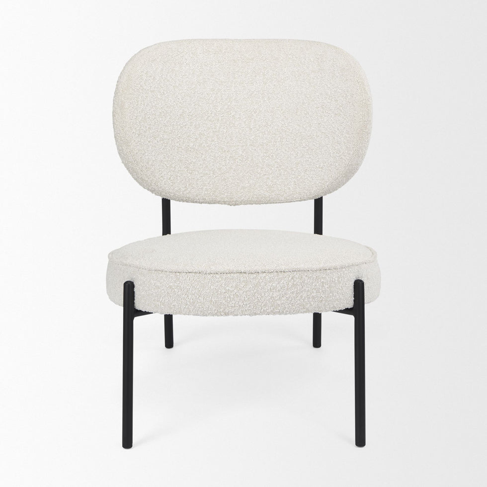 Mercana - Amelia Accent Chair in Cream, Boucle