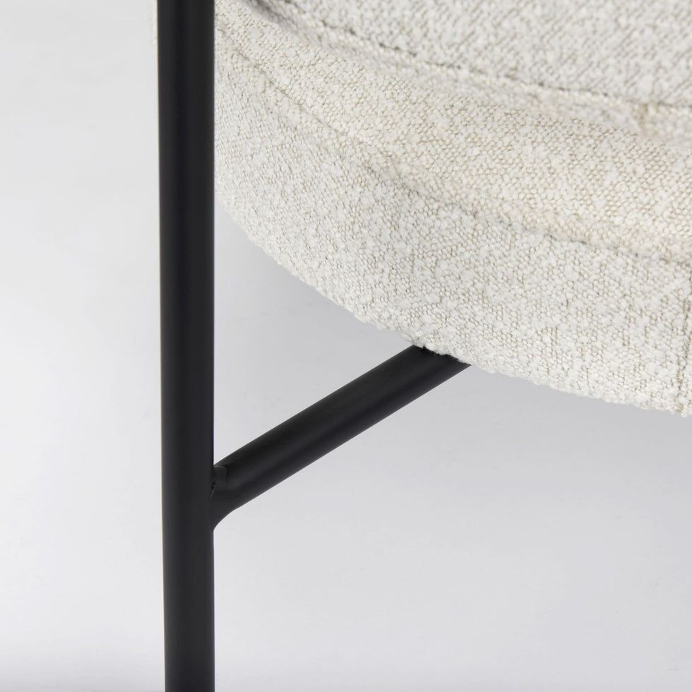 Mercana - Amelia Accent Chair in Cream, Boucle