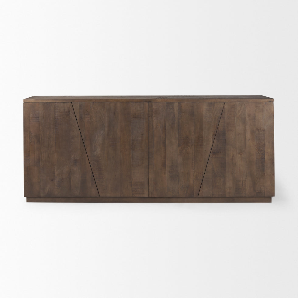Mercana - West Sideboard in Brown, Solid Wood