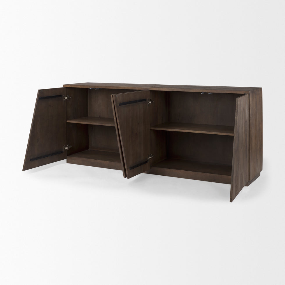 Mercana - West Sideboard in Brown, Solid Wood