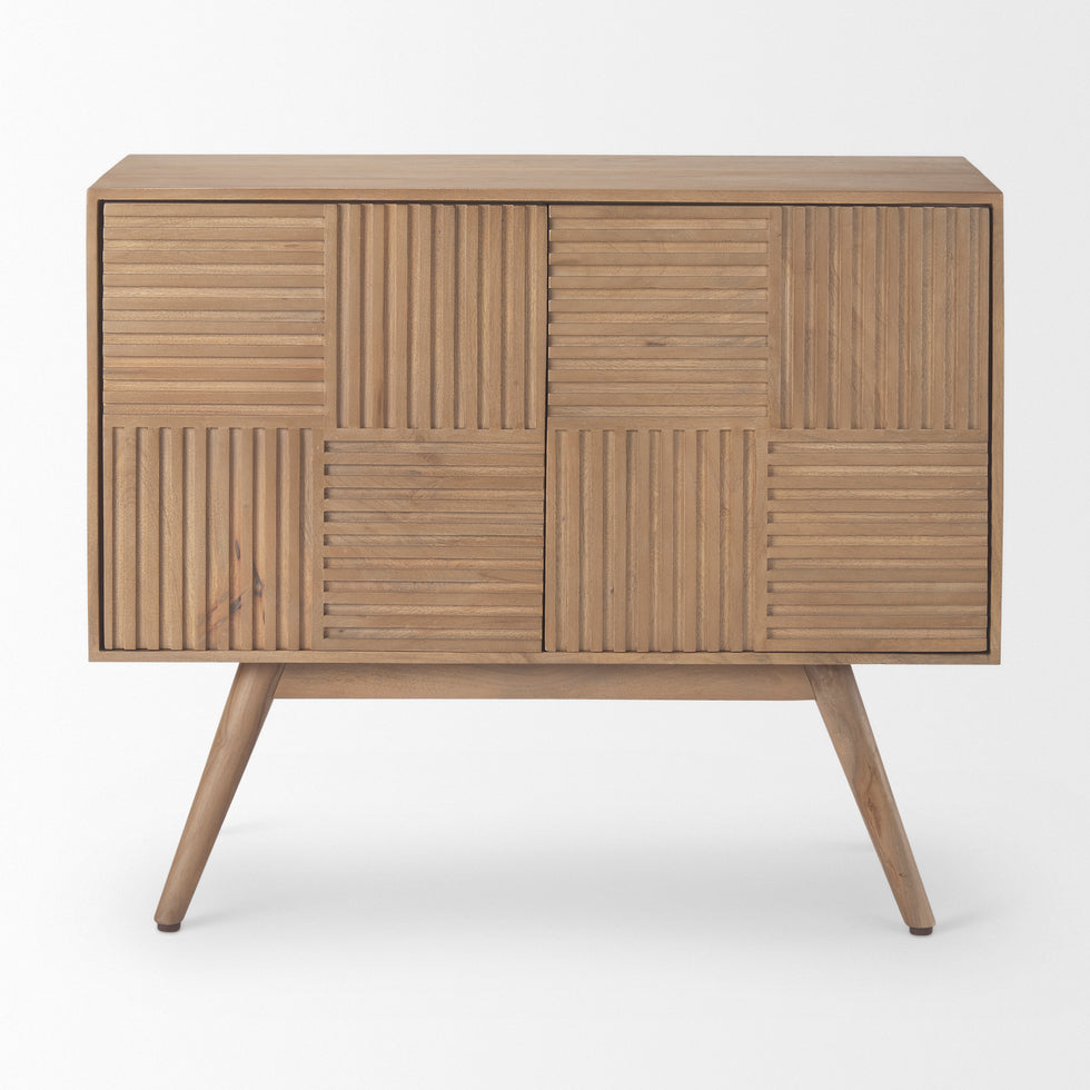 Mercana - Sable Accent Cabinet in Brown, Solid Wood