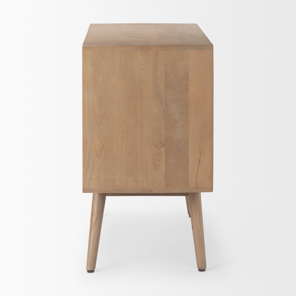 Mercana - Sable Accent Cabinet in Brown, Solid Wood