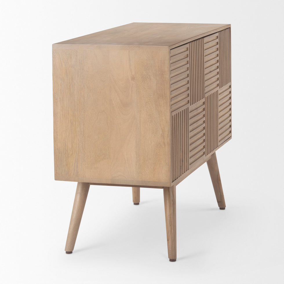 Mercana - Sable Accent Cabinet in Brown, Solid Wood