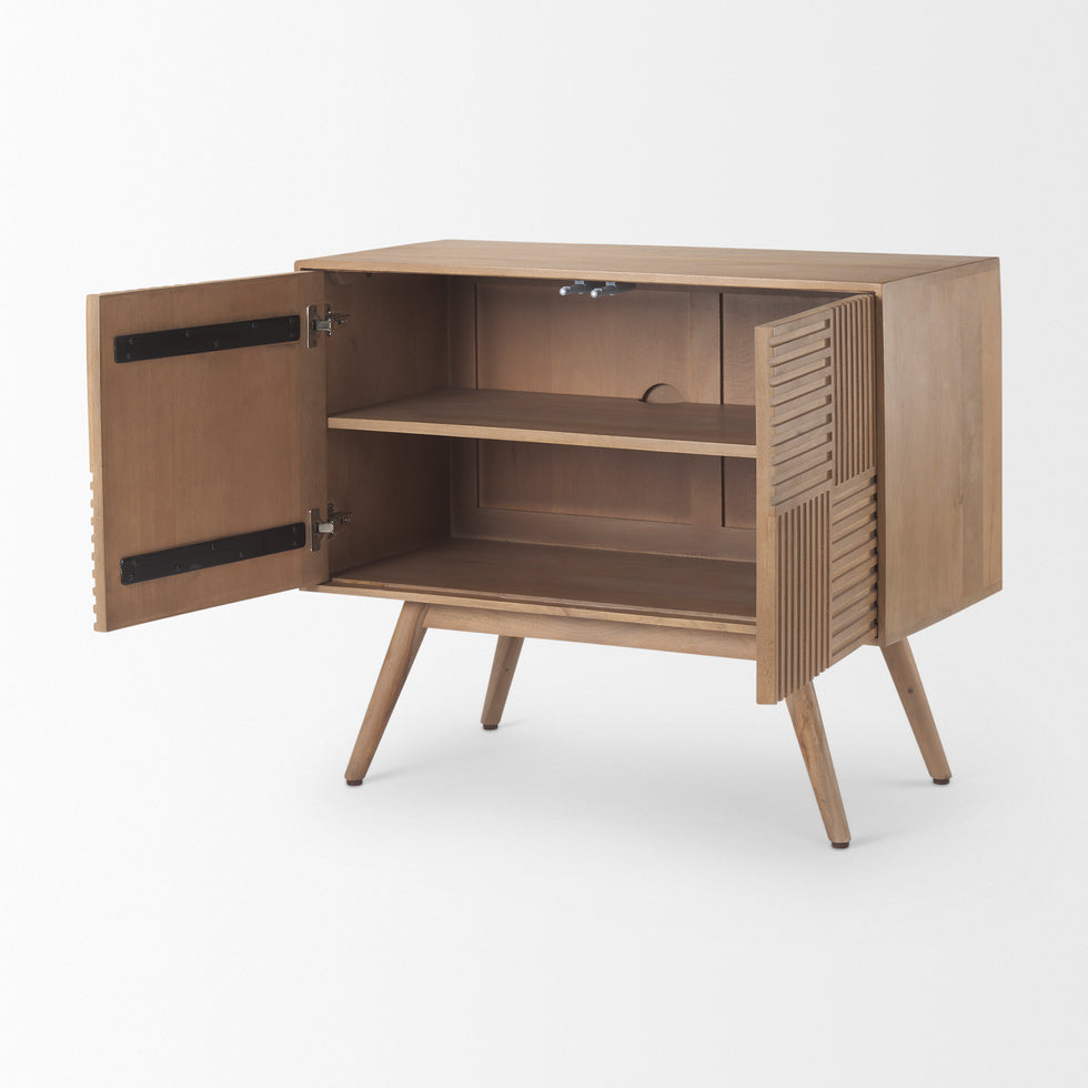 Mercana - Sable Accent Cabinet in Brown, Solid Wood