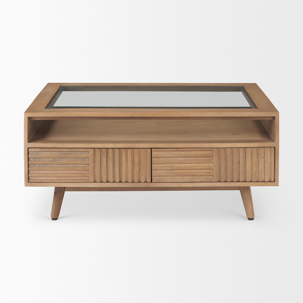 Mercana - Sable Coffee Table in Brown, Solid Wood