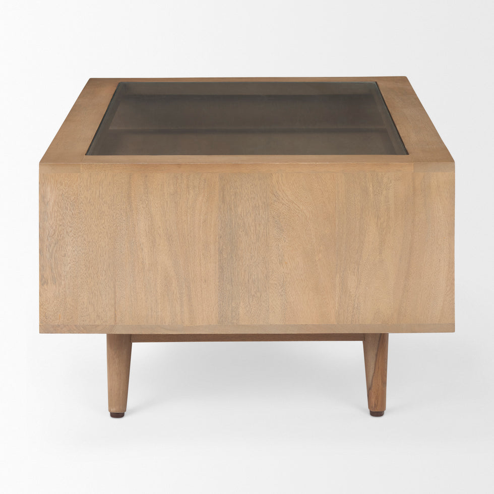 Mercana - Sable Coffee Table in Brown, Solid Wood