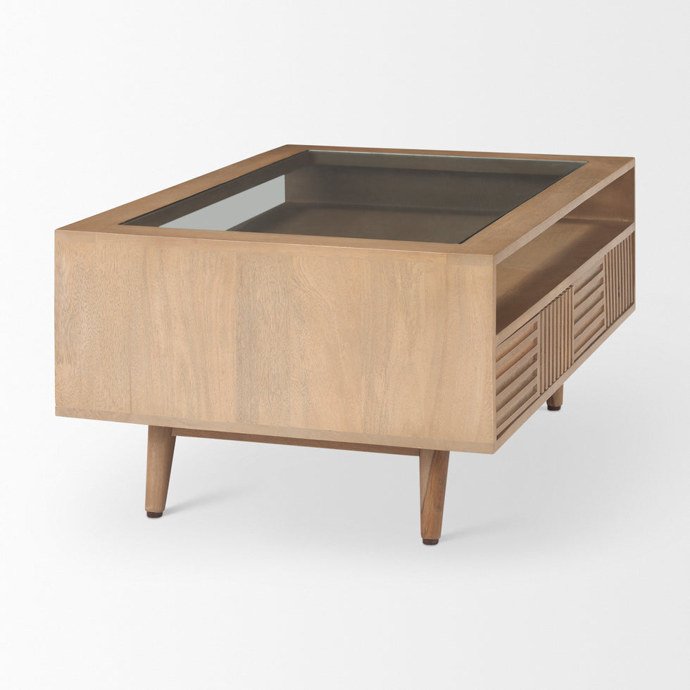 Mercana - Sable Coffee Table in Brown, Solid Wood