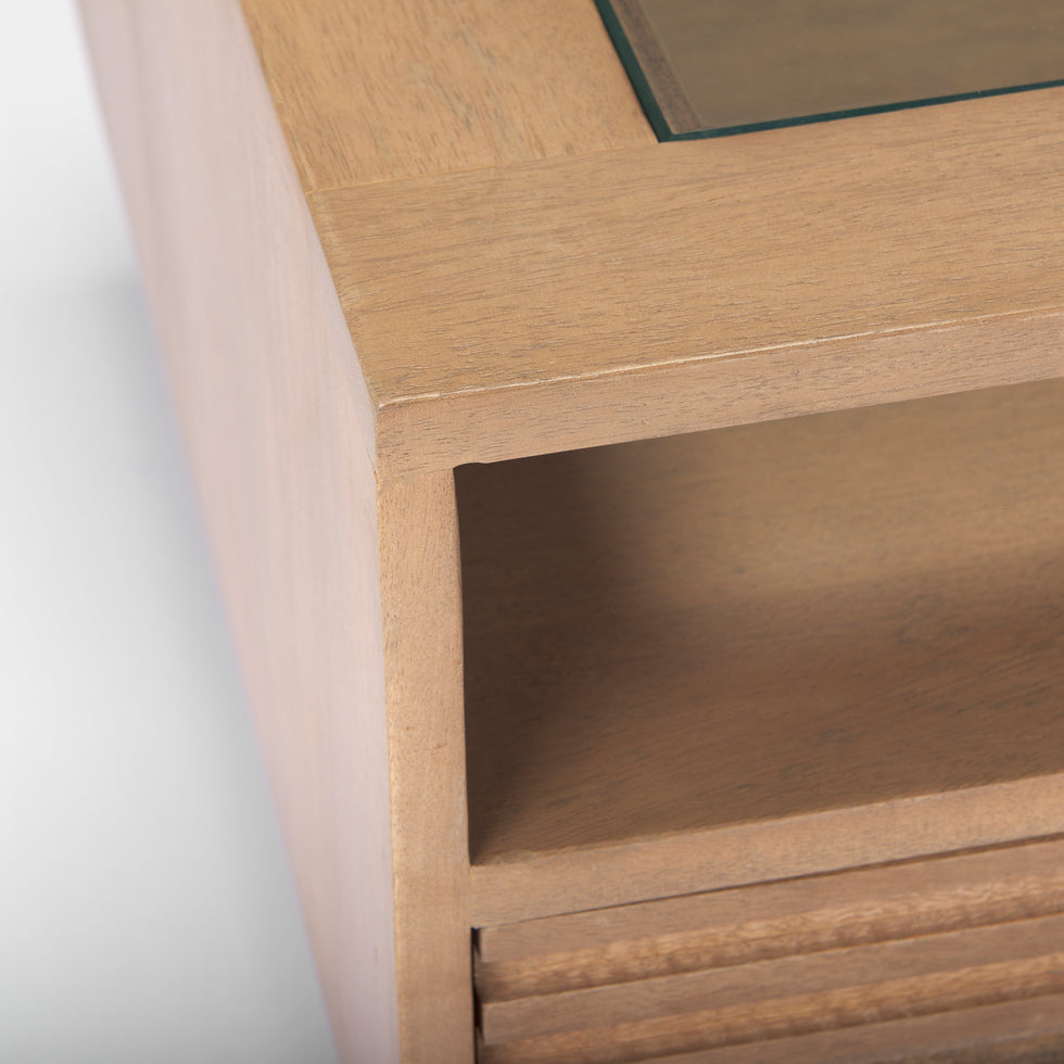 Mercana - Sable Coffee Table in Brown, Solid Wood